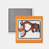 Cartoon Bay Western zeigt Viertelpferdmagnet Magnet (Vorderseite/Rückseite)