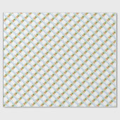 Cartoon Beach Frosch Verpackungspapier Geschenkpapier (Flach)