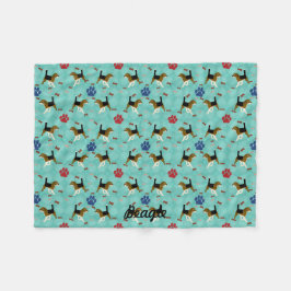 Cartoon Beagle Fleecedecke