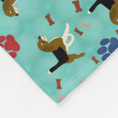 Cartoon Beagle Fleecedecke (Ecke)