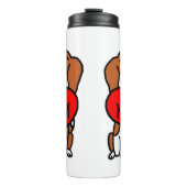 Cartoon Beagle Herzliche Mama Thermosbecher (Vorderseite)