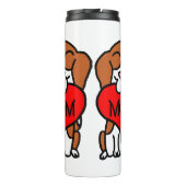 Cartoon Beagle Herzliche Mama Thermosbecher (Rückseite)