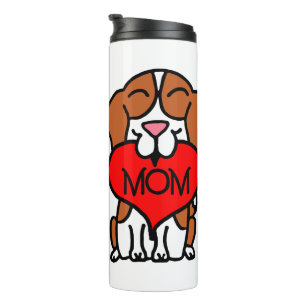 Cartoon Beagle Herzliche Mama Thermosbecher