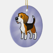 Cartoon-Beagle Keramik Ornament (Rechts)