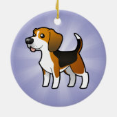 Cartoon-Beagle Keramik Ornament (Hinten)