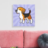 Cartoon Beagle Leinwanddruck (Insitu (Wohnzimmer))