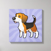 Cartoon Beagle Leinwanddruck (Vorderseite)