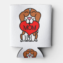 Cartoon Beagle Mama Herzstück