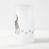 Cartoon-Beagle Mattglas Bierglas (Mittel)