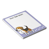Cartoon Beagle Notizblock (angewinkelt)