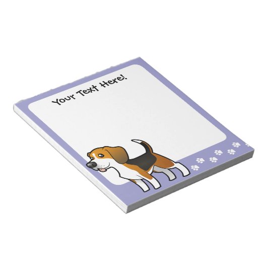 Cartoon Beagle Notizblock (angewinkelt)