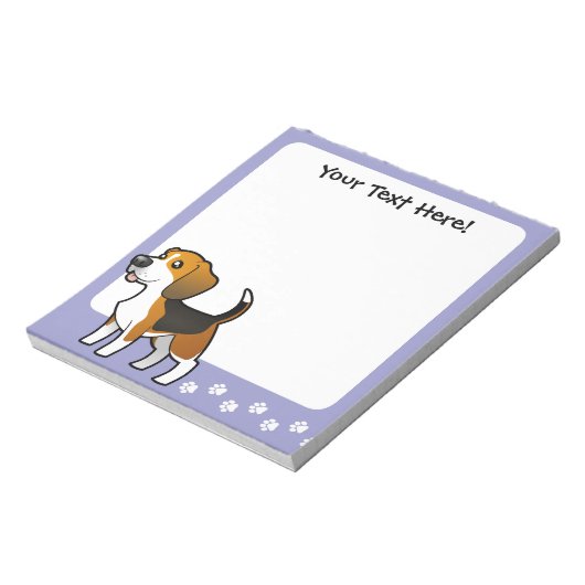Cartoon Beagle Notizblock (Rotiert)