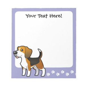 Cartoon Beagle Notizblock