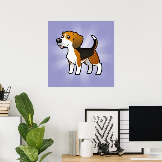 Cartoon Beagle Poster (Heimbüro)