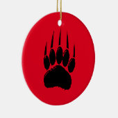 Cartoon Bear Paw Prints Keramik Ornament (Rechts)