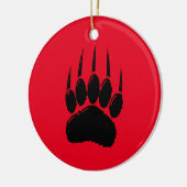 Cartoon Bear Paw Prints Keramik Ornament (Links)