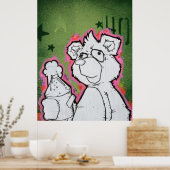 Cartoon Bear Poster (Küche)
