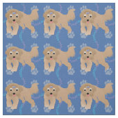 Cartoon Bearded Collie Stoff (Muster)