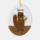 Cartoon Beaver Keramik Ornament (Rechts)