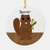 Cartoon Beaver Keramik Ornament (Vorne)