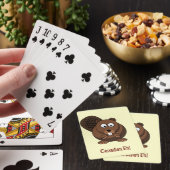 Cartoon Beaver Playing Cards Spielkarten (In Situ)