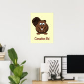 Cartoon Beaver Poster (Heimbüro)