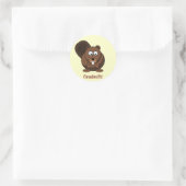 Cartoon Beaver Sticker (Tasche)