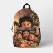 Cartoon Bedruckter Rucksack (Vorderseite)