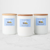 Cartoon Bee Acacia Honey Jar Labels Lebensmitteletikett (Flaschen)