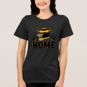 Cartoon Bee and Honey Jar "ZUHAUSE" T - Shirt (Vorderseite)
