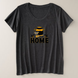 Cartoon Bee and Honey Jar "ZUHAUSE" T - Shirt