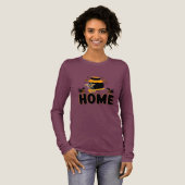 Cartoon Bee and Honey Jar "ZUHAUSE" T - Shirt (Volle Vorderseite)