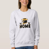 Cartoon Bee and Honey Jar "ZUHAUSE" T - Shirt (Vorderseite)