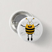 Cartoon Bee Button (Vorne & Hinten)