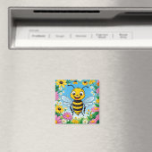 Cartoon Bee Farbige Blume Magnet (In Situ (Geschirrspüler))