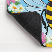 Cartoon Bee Farbige Blume Mousepad (Ecke)