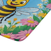 Cartoon Bee Farbige Blume Schneidebrett (Ecke)