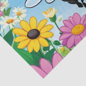 Cartoon Bee Farbige Blume Seidenpapier (Detail)
