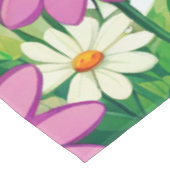 Cartoon Bee Farbige Blume Tischdecke (Schrägansicht)
