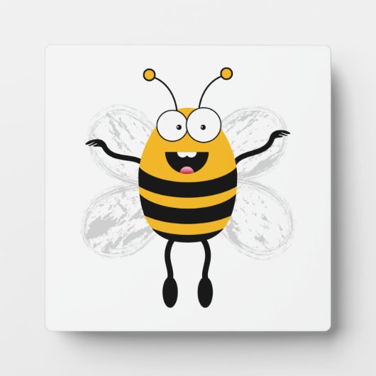 Cartoon Bee Fotoplatte (Vorderseite)
