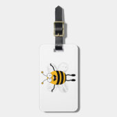 Cartoon Bee Gepäckanhänger (Vorderseite vertikal)