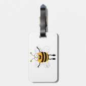 Cartoon Bee Gepäckanhänger (Rückseite vertikal)