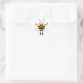 Cartoon Bee Herz-Aufkleber (Tasche)