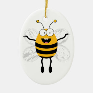Cartoon Bee Keramik Ornament