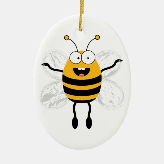 Cartoon Bee Keramik Ornament (Vorne)