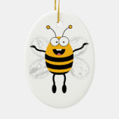 Cartoon Bee Keramik Ornament (Hinten)