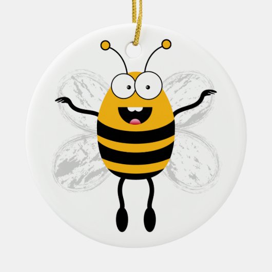 Cartoon Bee Keramikornament (Vorne)