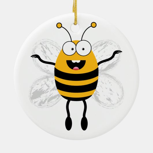 Cartoon Bee Keramikornament (Hinten)