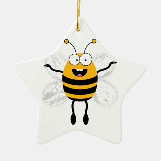 Cartoon Bee Keramikornament (Vorne)