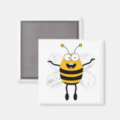 Cartoon Bee Magnet (Vorderseite/Rückseite)